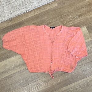 Sanctuary Coral Button-Down Blouse
